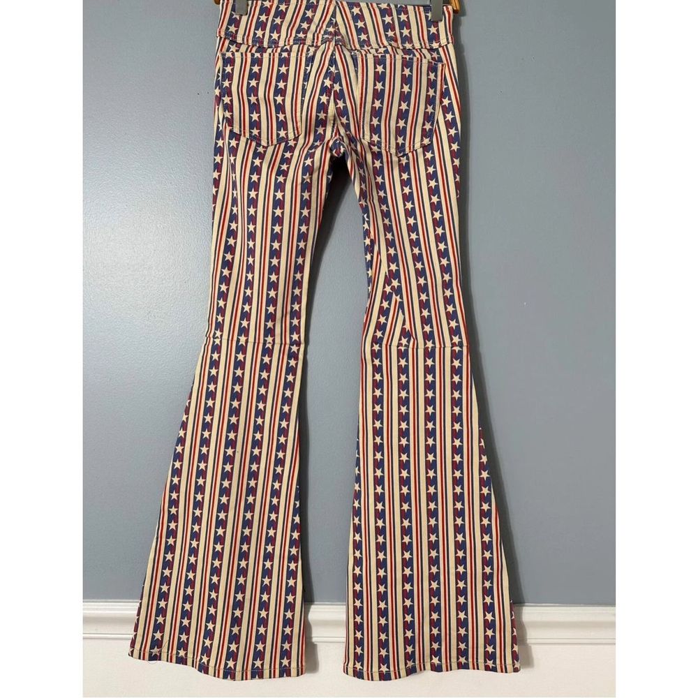 Free People Penny Pull-On Printed Flare Jeans Size 25 - Picture 5 of 6